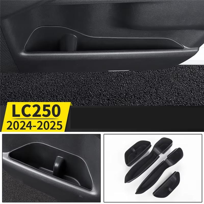 Car Door Storage Slots Silica Gel Pad For Toyota Land Cruiser 250 Prado Lc250 2024 2025 Car Door Storage Box