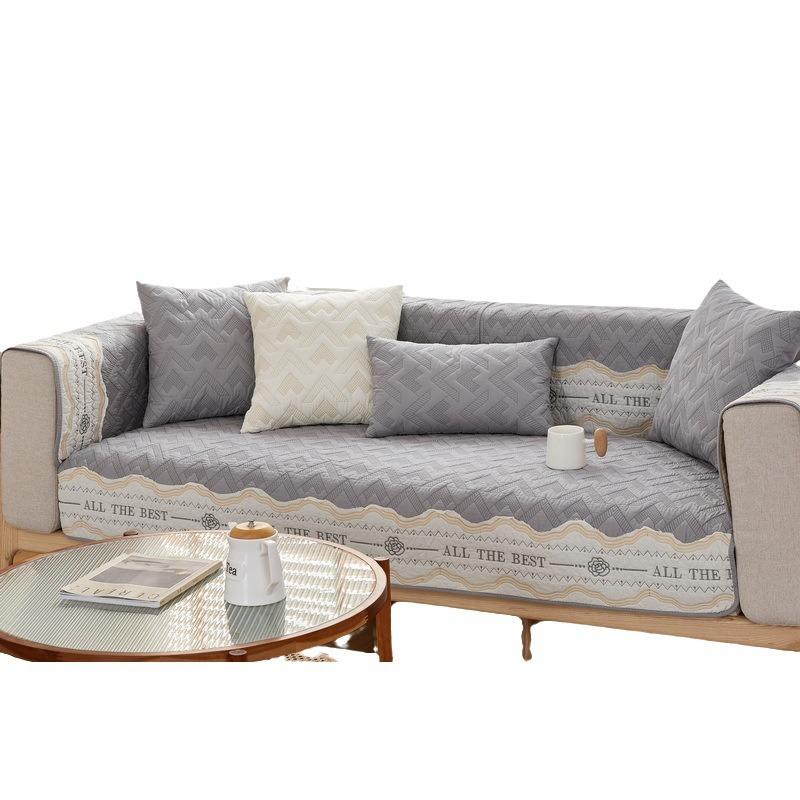 Four Seasons Cotton Anti-Cat Scratch Sofa Cushion Cover Fabric Simple Modern Summer Pure Cotton Leather Sofa Cushion Sofa Cover Towel