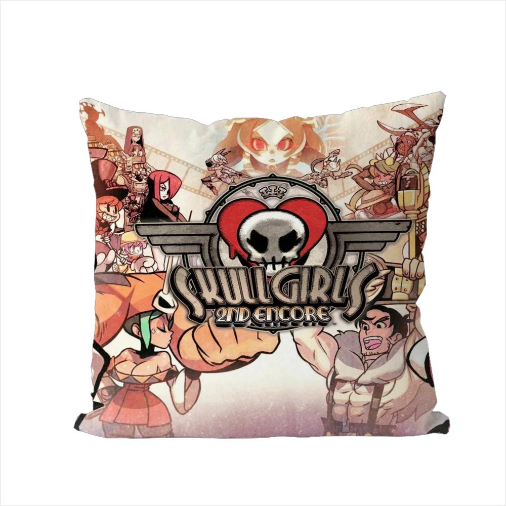 Наволочка Skullgirls Для Автомобиля Дивана Декоративная Домашняя Двусторонняя Печать Плюшевая Квадратная Подушка Декоративная Подушка Чехол 30x30cm