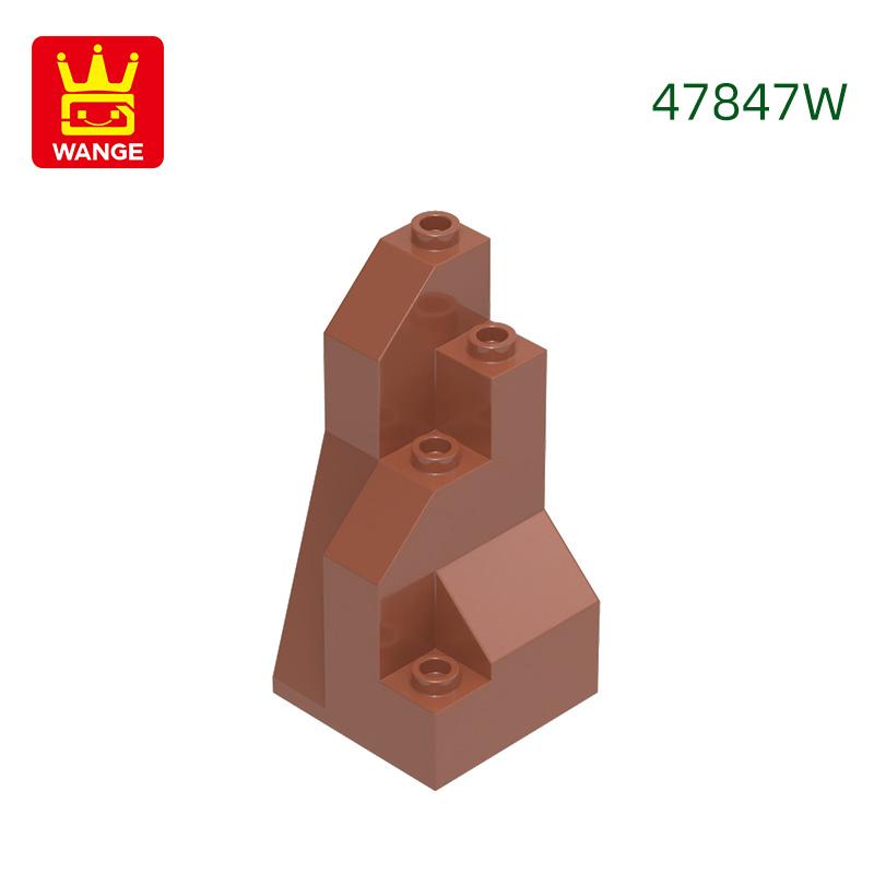 

22 шт./лот 47847W Строительные кубики «Горный уголок» MOC Аксессуары для холмов и насыпей Совместимо с детскими игрушками Brick Идея для подарка Коробка about 22pcs