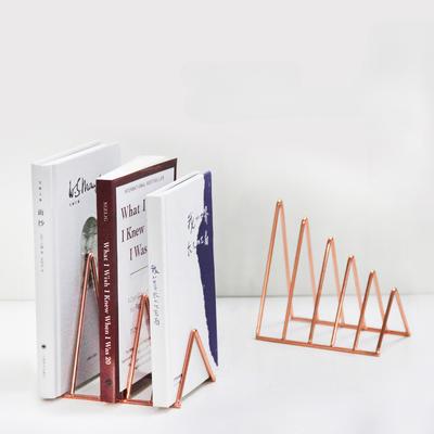 Riangle Desk File 5 Slots Metal File Sorter Magazine Holder Document Rack,Desktop Bookshelf Organizer for Office Home School