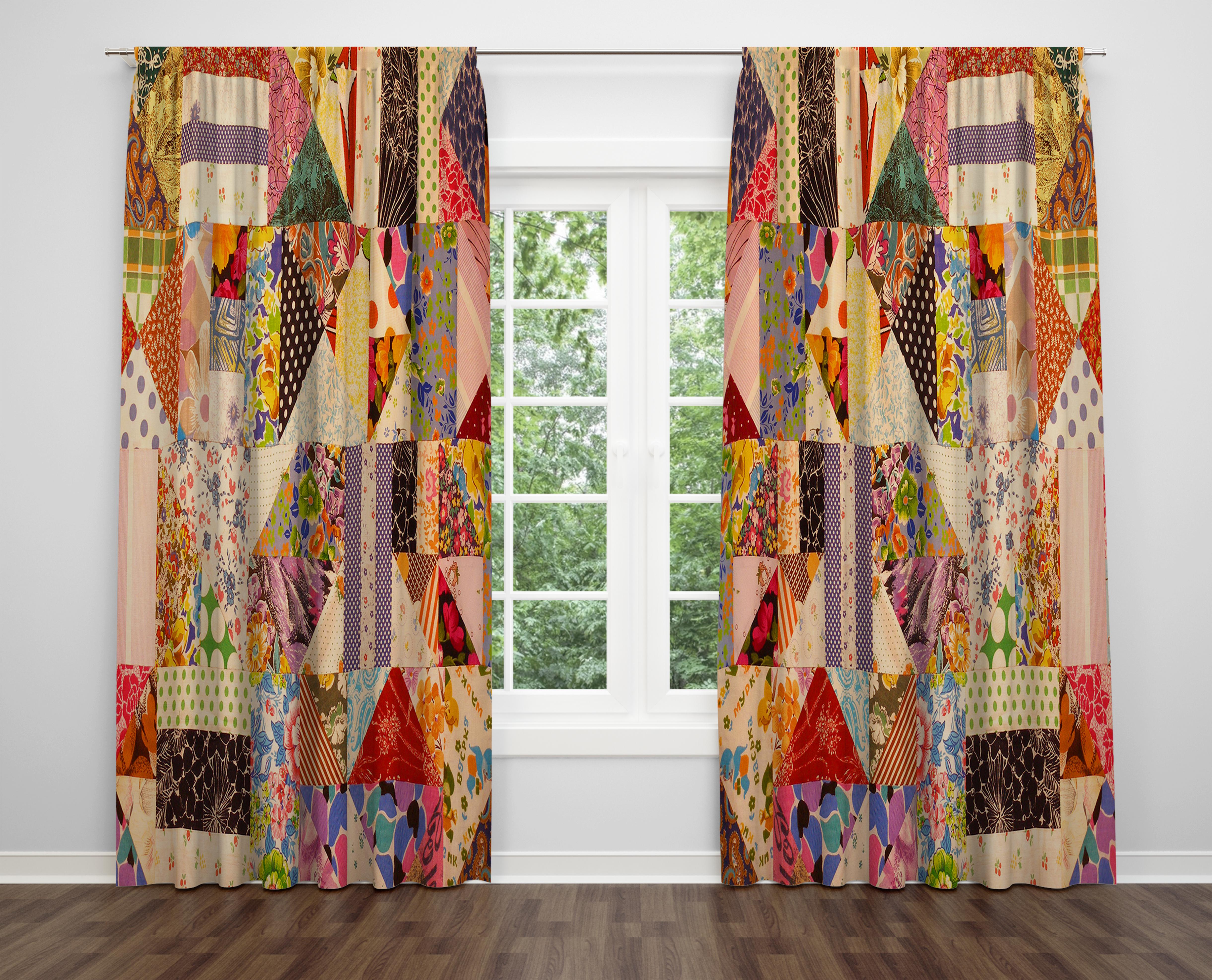 

Декоративний дизайн, високоякісна бавовняна тканина, ви можете вибрати одну або подвійну фіранку з крила 1 piece різнокольоровий