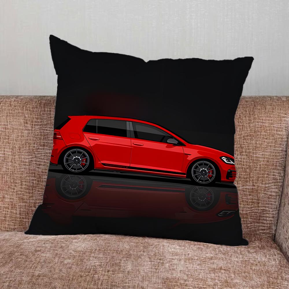 Federa Cuscino Sportiva per Auto G-Golf G-GTI per Casa Camera da Letto Ufficio Auto Decorazione Soggiorno Copricuscino Divano Adatto