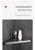 304 Stainless Steel Gunmetal Gray Corner Bathroom Glass Shelf