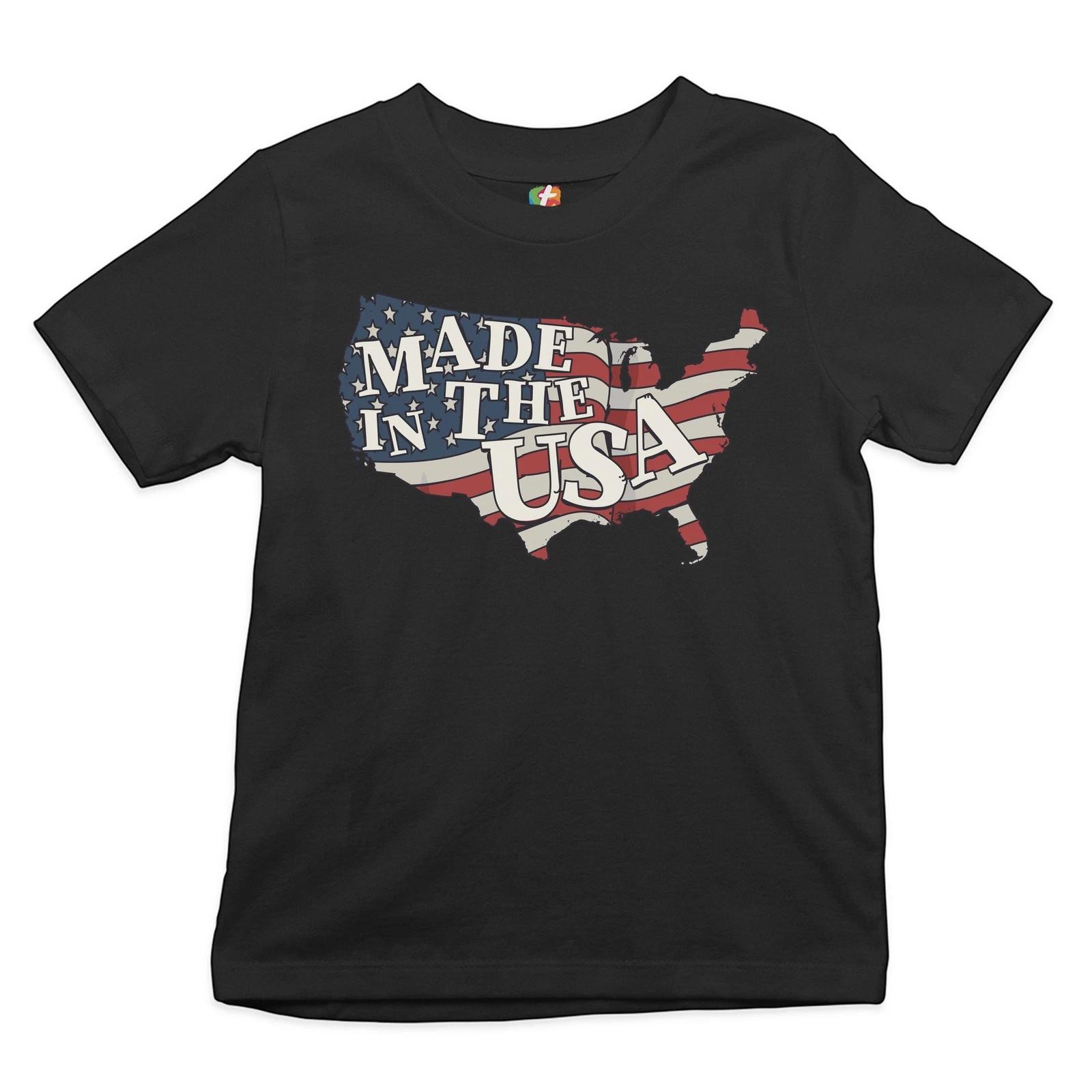Made in the USA Youth kids boys T-Shirt American Flag Independence Day 4th of July Kids 140
