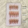 Handmade Luxury Rhinestone Transparent Long Wearable Nail Tips