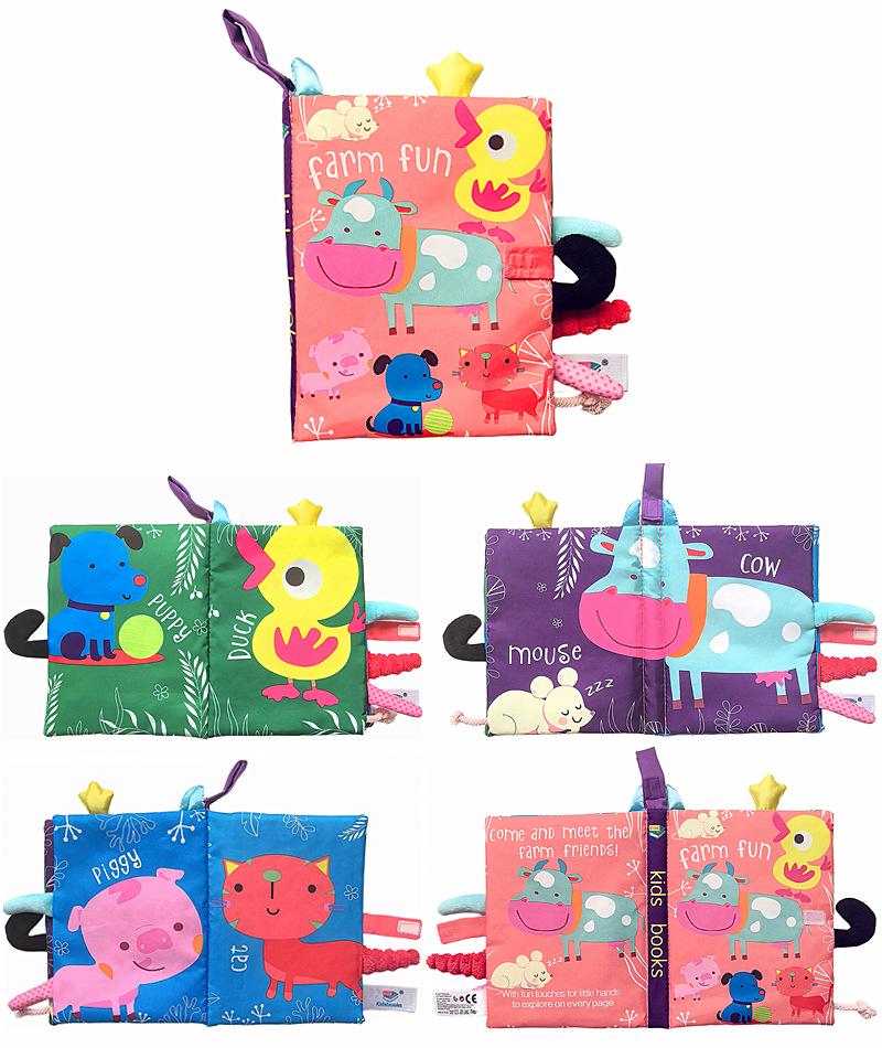3D Animal Tail Cloth Book for Babies - Tear-Resistant and Quiet