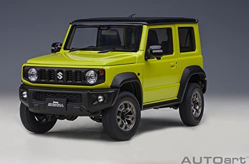 AUTOart 1/18 Scale Suzuki Jimny Sierra (JB74) Yellow with Black Roof, Finished Model, 78506