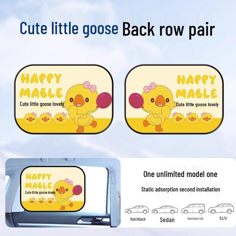 Car Window Sunshade with Electrostatic Adsorption - Sun Blocker & Privacy Curtain for Sun Protection