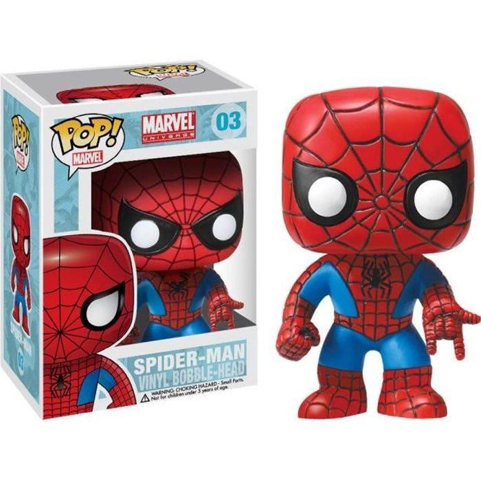 Figurine Funko Pop! - FUNKO - Spider-Man - 10 cm - Sous licence officielle - Mixte