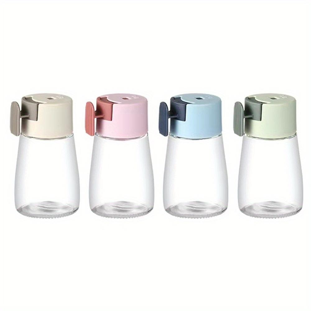 4pcs Press Type Measuring Seasoning Bottle Salt Tank 0.5g Transparent Precise Spice Dispenser Refillable Food Grade Salt Control Containers