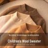 Children's Unisex Wool Sweater – Thick Half-High Collar Knit Base Layer for Autumn/Winter, Baby Cashmere Blend