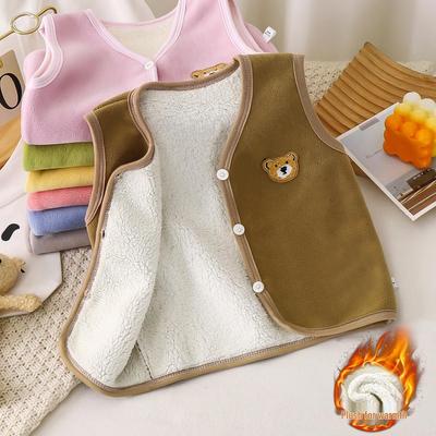 Gilet Caldo in Pile per Bambino: Mantellina Spessa e Cardigan Versatile per Neonati