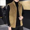 Men's Fall/Winter Reversible Vest: Versatile Casual Stand-Collar Nubuck Fleece Vest for Young Men