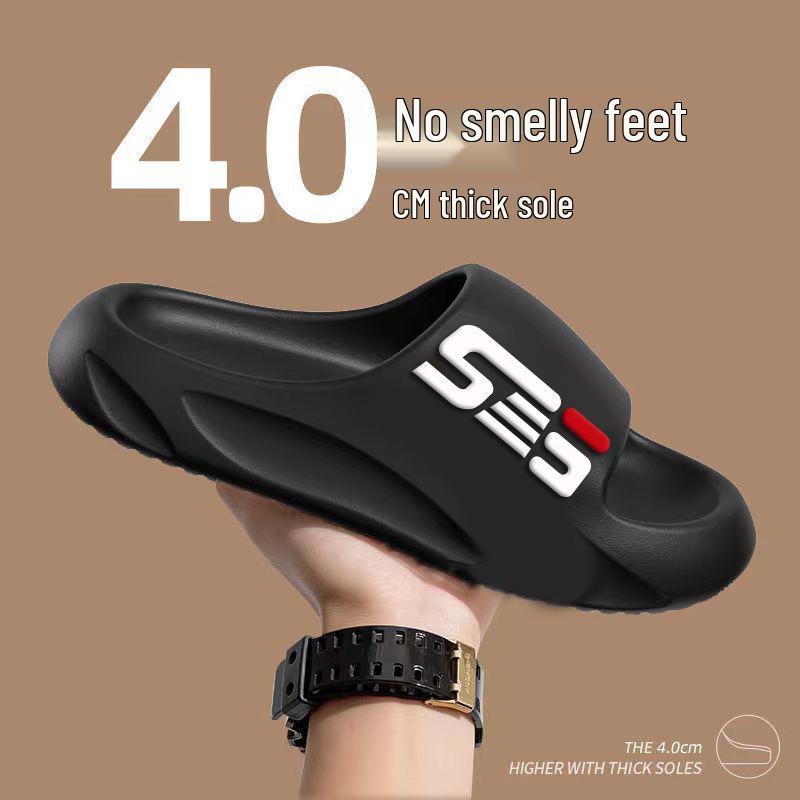 Men's Non-Slip Summer Slippers: Soft Sole, Shower & Outdoor Sandals, "Stepping On Shit" Emoji, Ideal for Couples and Social Media Trendsetters.