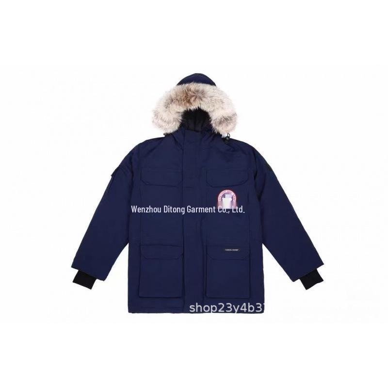 Unisex Expedition Down Jacket Model 08 with Wolf Fur Hood