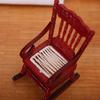 1:12 Dollhouse Pocket Wooden Rocking Chair Crafts