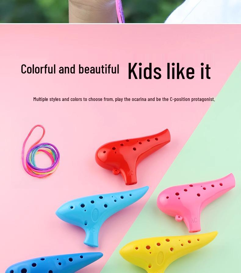 12-Hole Alto AC Ocarina: Stylish Beginner Instrument for Students