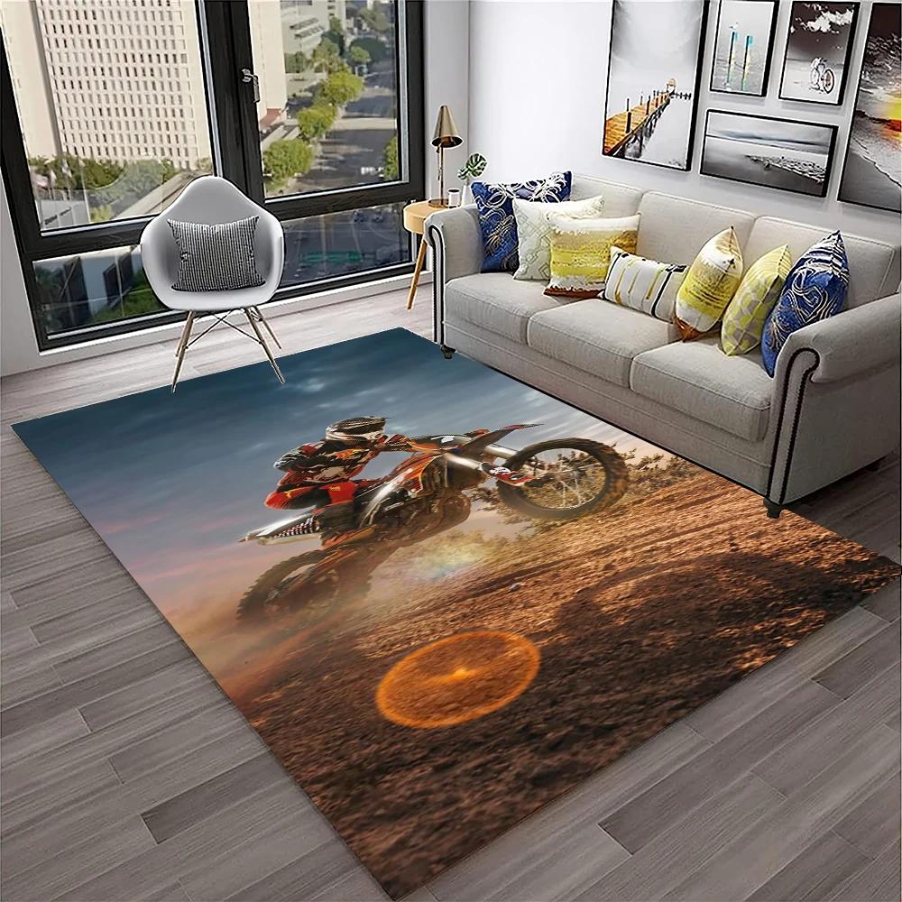 Off Road Motorrace Moto Tapijt Vloerkleed voor Huis Woonkamer Slaapkamer Bank Deurmat Decoratie, Kinder Speelkleed Antislip Vloerkleed