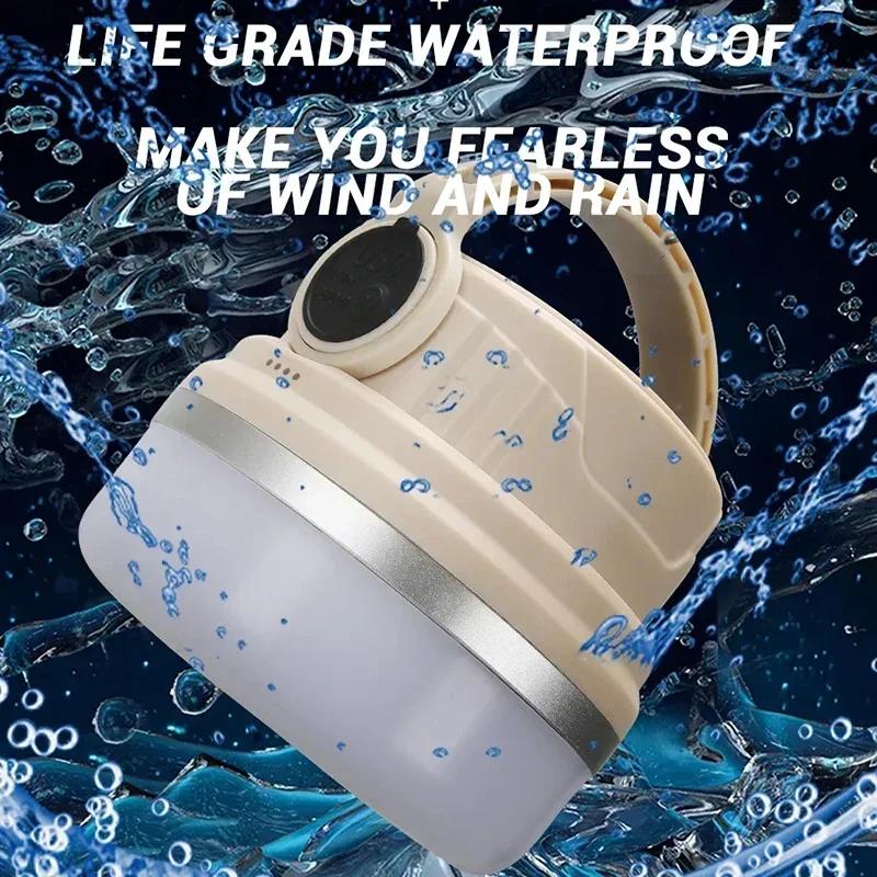 Multifunctional Led Camping Lamp Waterproof Portable Lanterns Solar Emergency Lights For BBQ Hiking Rechargeable Tent Lanterns