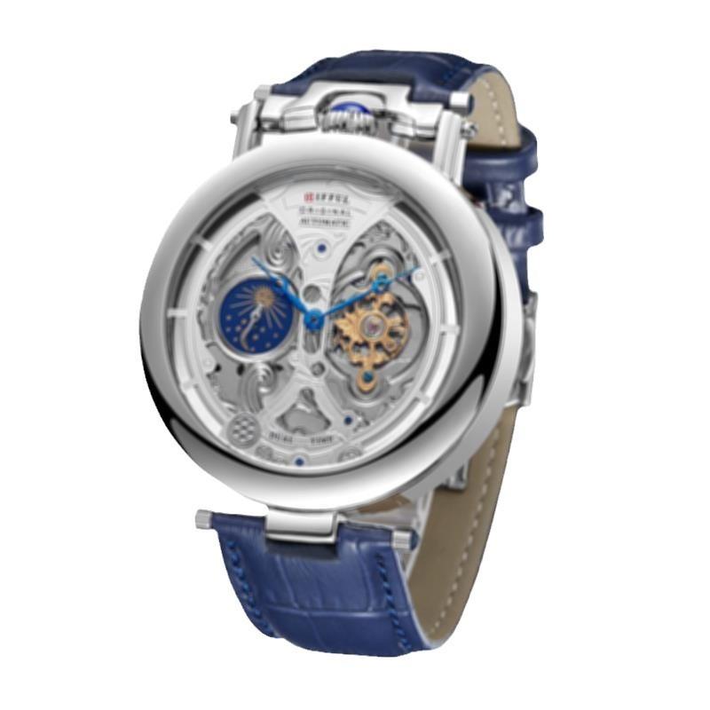 Brand Men's Watch Hollow Through the Bottom True Tourbillon Waterproof Leather Business Watch Men's Mechanical Watch Support
