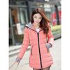 Mid-length Cotton-padded Jacket Women's Winter New Gloves Slim-fit Hooded Women's Down Padded Jacket