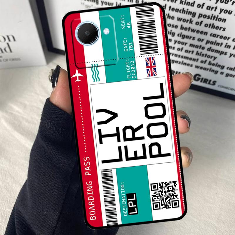 Boarding Pass Ticket For Realme 15 14 10 11 12 13 Pro Plus C65 C67 C71 C63 C61 C55 C51 C53 C75 GT6 GT7 Pro Case