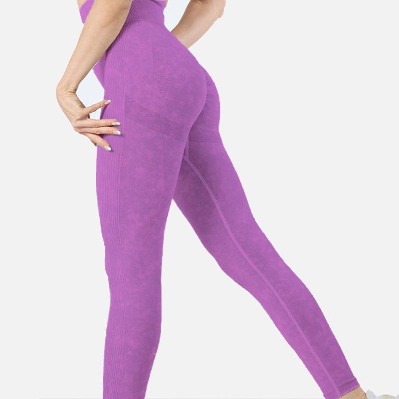 

2024 Европейские и американские бесшовные брюки для йоги, сексуальные легинсы для женщин с эффектом «персика» и подтяжкой ягодиц Small розы красного