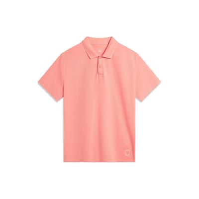 Li Ning China Color Series Einfarbiger Pullover Lässig Kurzarm Poloshirt Herren Poloshirts Kamelienrosa APLU087-1