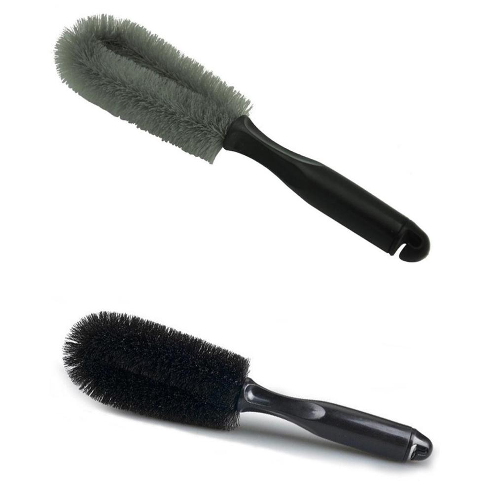 Car Wheel Brush Tire Cleaning Brush Tool Car Rim Scrubber Cleaner Duster Handle Motorcycle Truck Wheel Car Grooming Brush