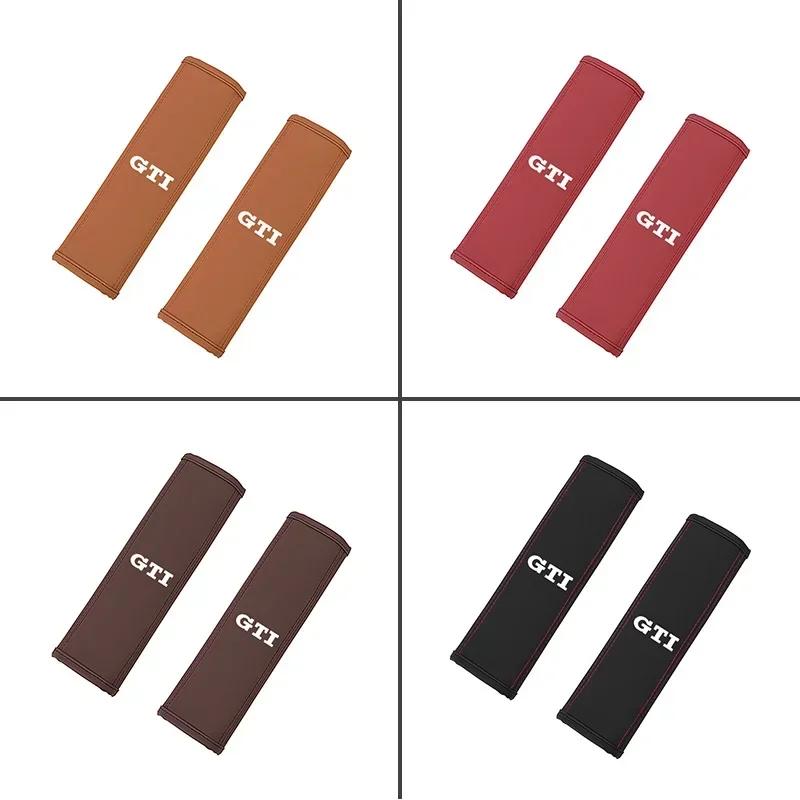 Lmn1 ·2Pcs Car Seat Belt Shoulder Cover Safety Belts Cushioning For VW Atlas Jetta Touareg Variant Golf Polo GTI Taos Nivus Passat