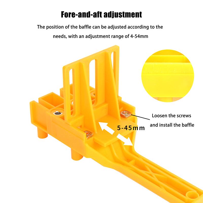 Woodworking Straight Hole Drilling Locator Handheld Furniture Wood Tenon Wooden Board Connection Positioning Drilling Tool