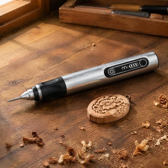 Precision Drilling Pen for Leather Cordless Engraving Machines with Bits, USB Rechargeable Mini Electric Engraver Etching Wood Carving Tool