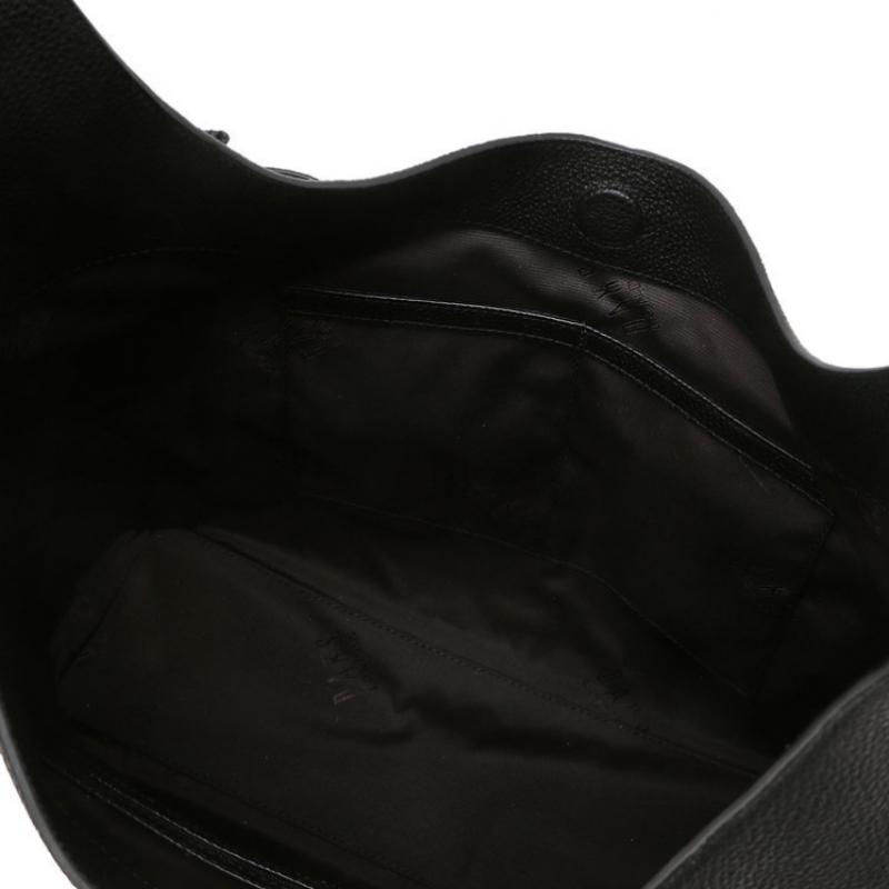 Daks Black Genuine Leather Soft Hobo Shoulder Bag Dcba6f100bk