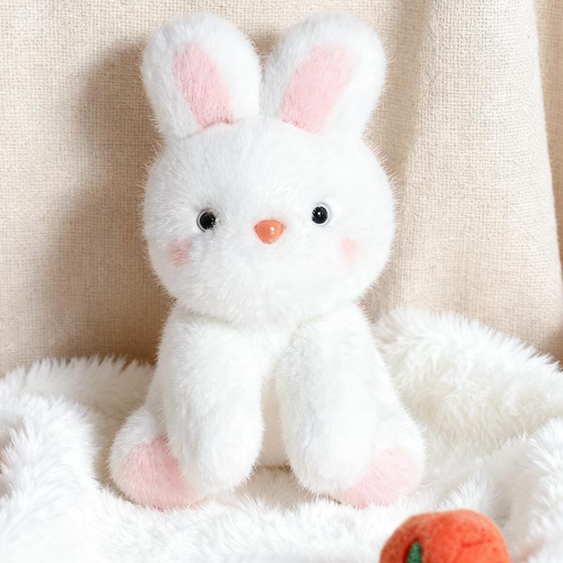 23cm Cute Rabbit Doll Pink White Plushies Rabbit Animal Easter Bunny Stuffed Plush Toys Happy Easter Party Decor For Home