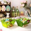 User Friendly Green Rabbit Basket Easters Celebration Decors for Easters Festivities Perfect for Kids and Family Gatherings