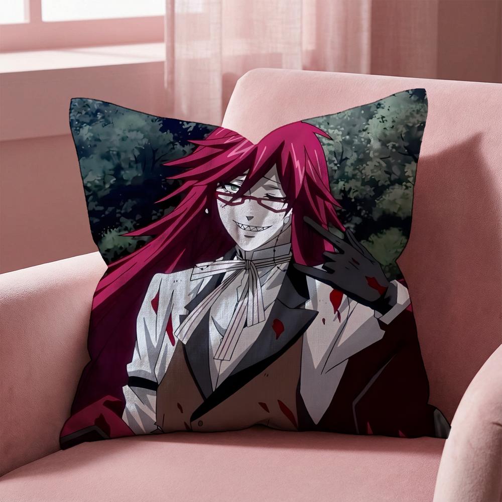 Black Butler Cushion Cover Multi-Scene Pillow Cover for Home & Car - Reversible, Soft & Durable for Daily Use