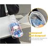 Colorful Transparent Protector Case Organizer Box For 17Cm Plush Dolls Outdoor Display Bag With Keychain Doll Accessories