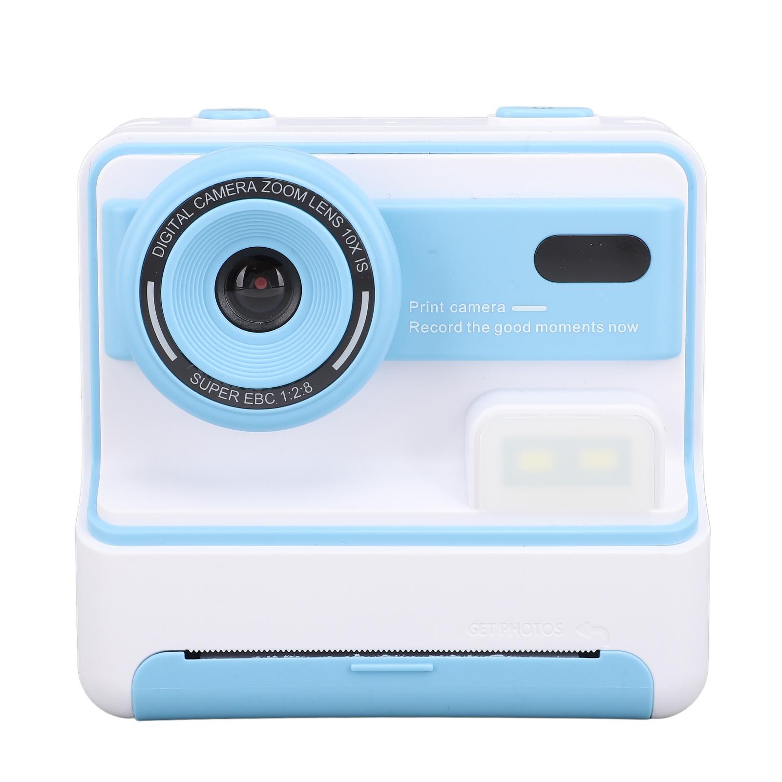 

Детская камера мгновенной печати 48 МП с бумагой для печати Экран 2,4 дюйма Аккумулятор 1000 мАч Мультизум Селфи синий