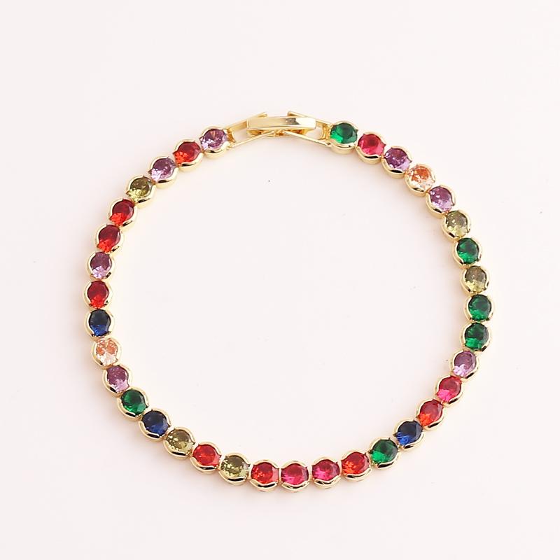 Iced Out Zircon Tennis Bracelet For Women Luxury Shiny Crystal Bracelets Hand Chain Hippie Trendy Accessories Jewelry Gifts
