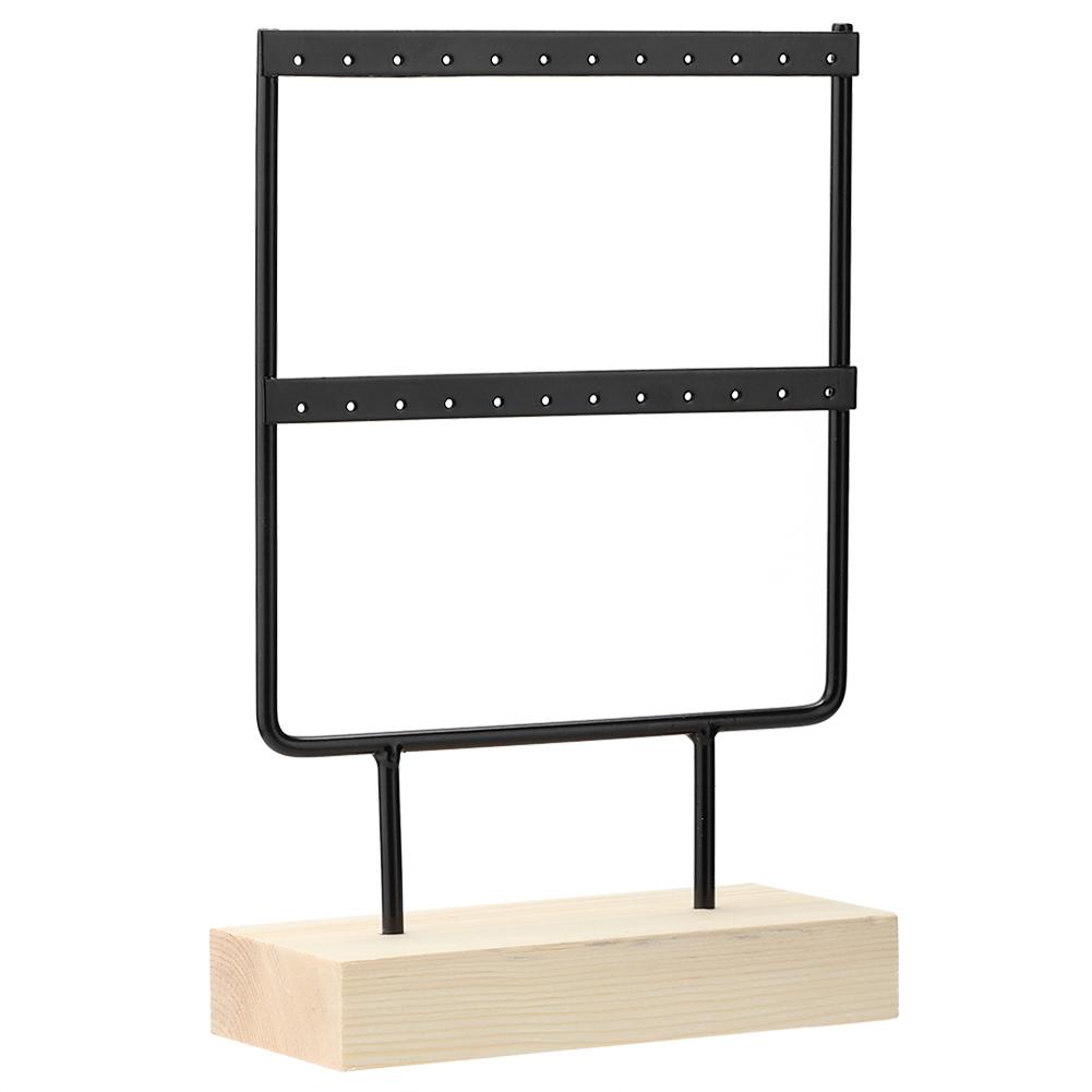 24 Holes Elegant Metal Jewelry Storage Rack Earrings Necklace Display Stand   for Home