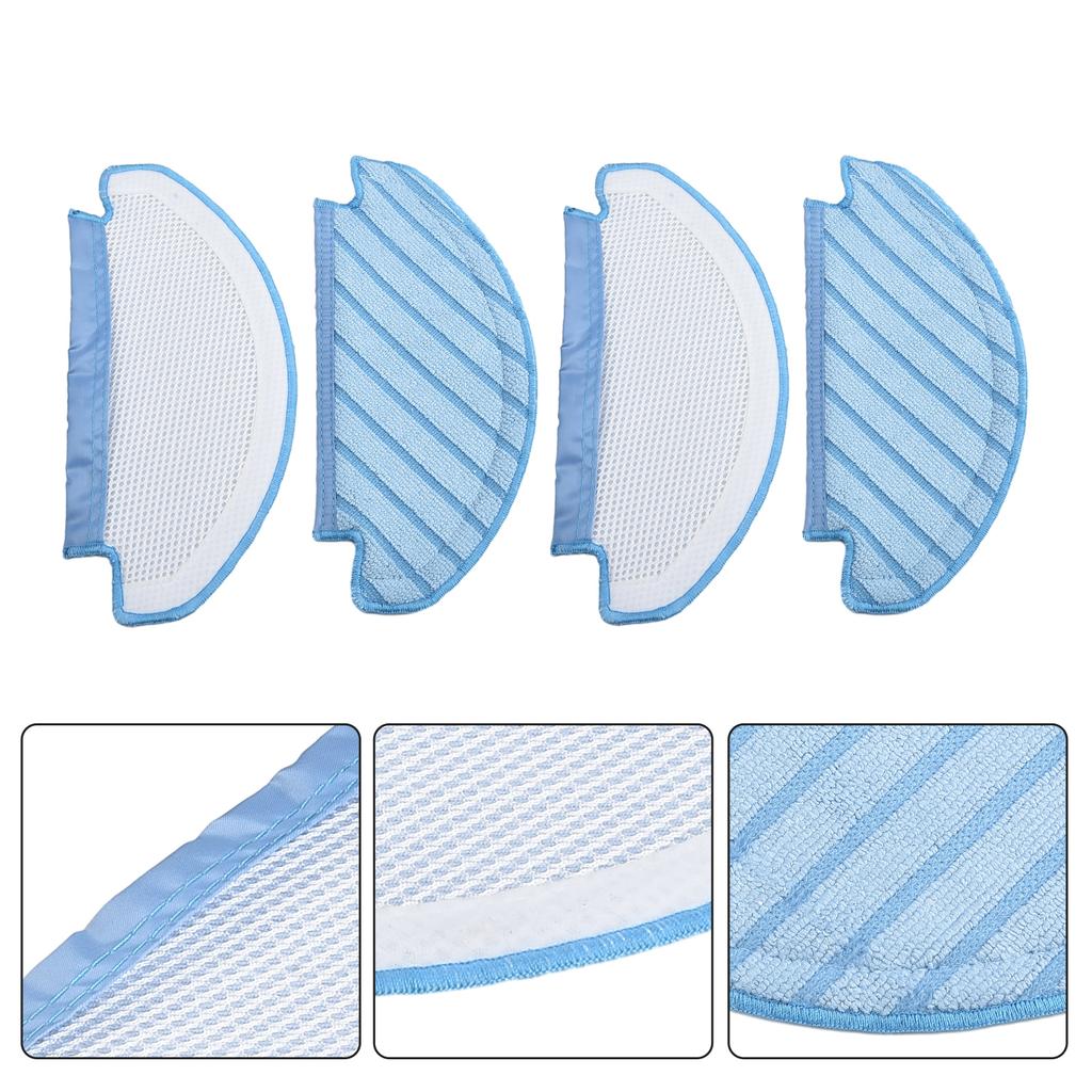 Microfibre Mop Cloths for Efficient Cleaning with For N10 and For N10 Plus Robot Vacuum Cleaner 4 Absorbent Pads