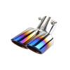 1PC Dual Outlet Exhaust Tip Chrome Stainless Steel Car Exhaust Muffler Tip Rear Tail Throat Car Accessories