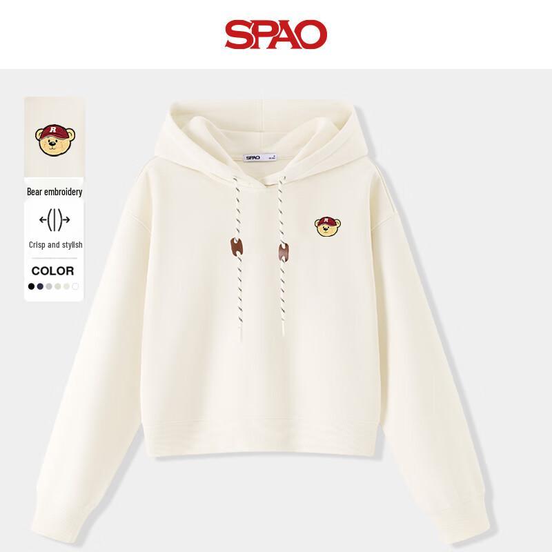 

SPAO Women s Heavyweight Bear Graphic V-Neck Long Sleeve T-Shirt XL