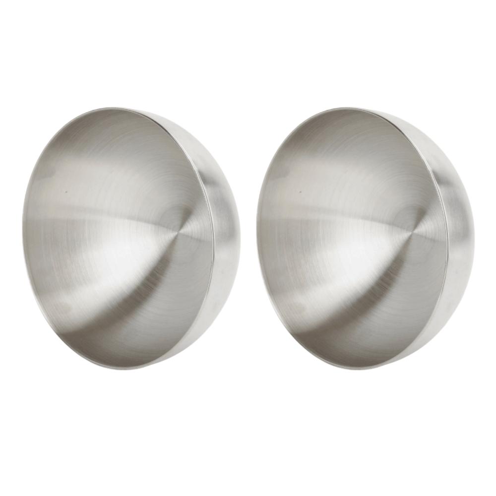 2pcs Stainless Steel Mixing Bowl Round Shape Kitchen Serving Bowl For Restaurant