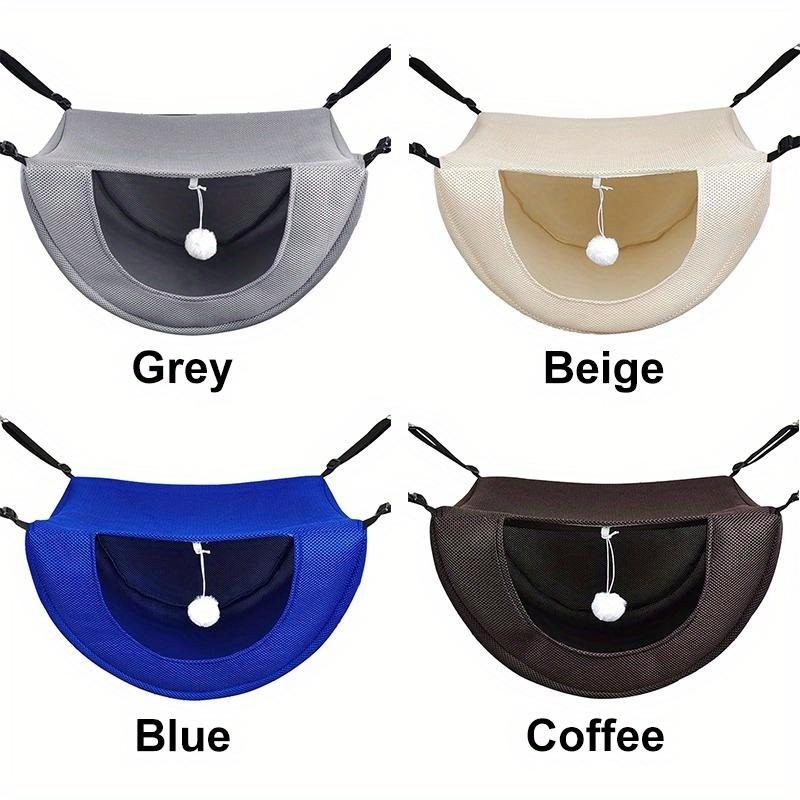 A Pet Bed Made of Breathable Mesh, Designed As a Cat Hammock, Adjustable for Indoor Use, Offering a Cozy Space for Cats