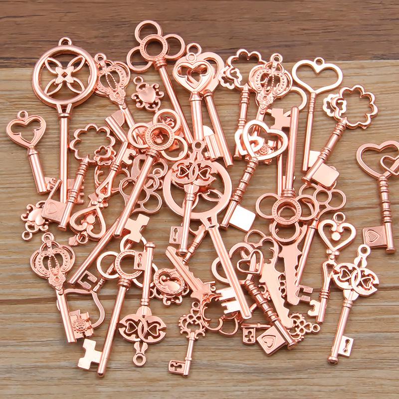 10 Farben DIY Steampunk Schlüsselanhänger Charms – Zufällig 30g, 50g, 100g Legierungs-Schmuckzubehör