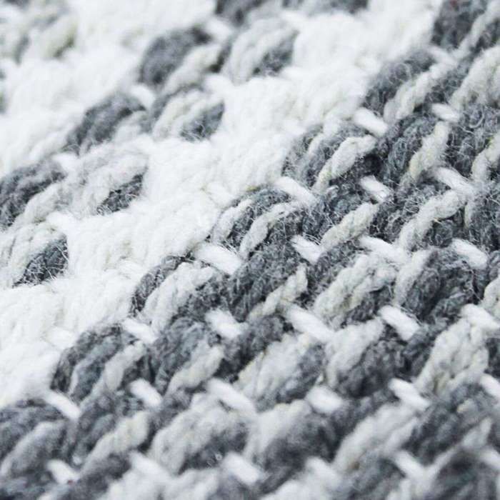 Cotton Rug Stripes Grey-white 190x290