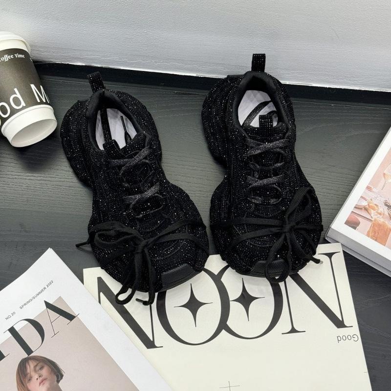 

Женские туфли Daddy, супер огненные, со стразами, с ремешком из бриллиантов, повседневные туфли красного цвета, нишевый дизайн, красивые женские туфли 38 чёрный