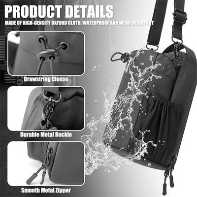 1.55L Magnetische Wasserflaschentasche mit Verstellbarem Kordelzug Wasserdicht Outdoor Wandern Reisen Trinkflaschenhalter Tragebeutel